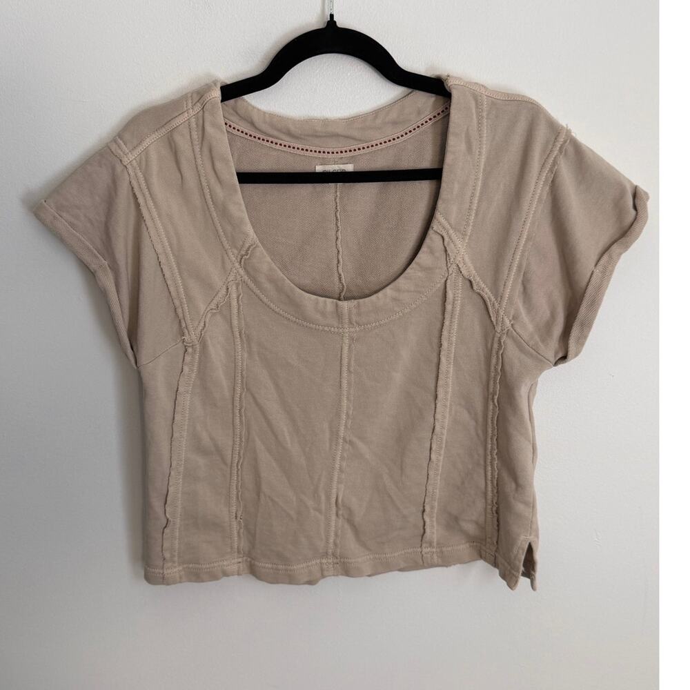 Pilcro Short Sleeve Seamed Sweatshirt size small